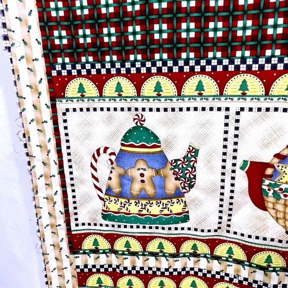 Vtg Debbie Mumm Mumms the Word Christmas Fabric Panel DIY Apron Oven Mitts Santa - Picture 8 of 16